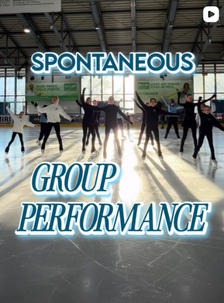 Gruppen Performance der Plottwist Skater in Syncron