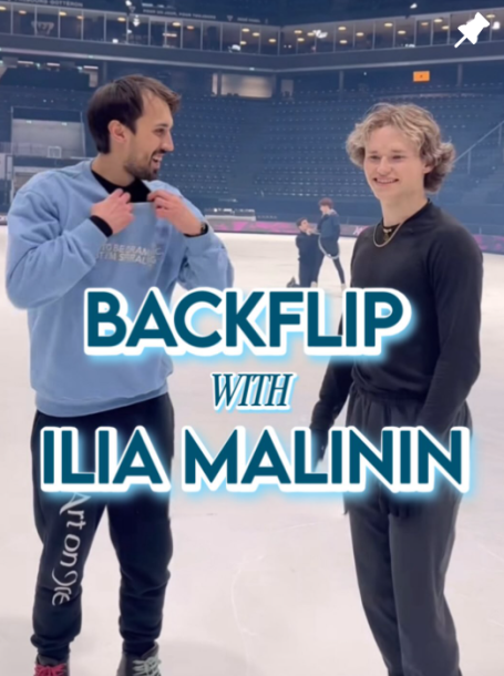 Ilia Malinin und Sascha Plotnikov erklären wie man einen Backflip auf dem Eis macht (Eiskunstlauf-Element)